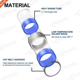Shrink Solder Home 50PCS Electr Tube Heat Connector 350 Wire