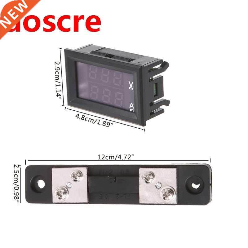 35ED DC 0-100V/50A Red Blue Digital Voltmeter Ammeter LED Du