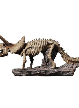 13 Inch Vintage Triceratops Dinosaur Skeleton Decoration Res