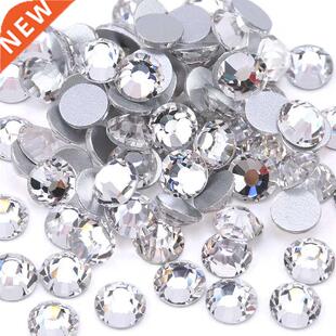 Top quality SS3-SS40 Clear Crystal White 3D Nail Art Decorat