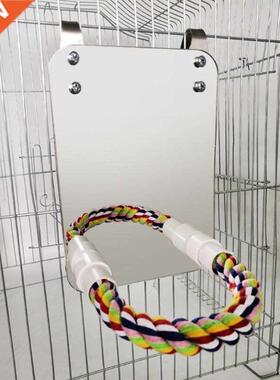 Parrot Pet Fun Mirror Toy Cockatiel Small Birds Parrots Bit