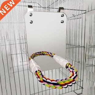 Parrot Pet Fun Mirror Toy Cockatiel Small Birds Parrots Bit