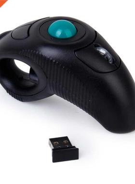 Digital 2.4GHz Wireless Trackball Mouse Ergonomic Design Fin