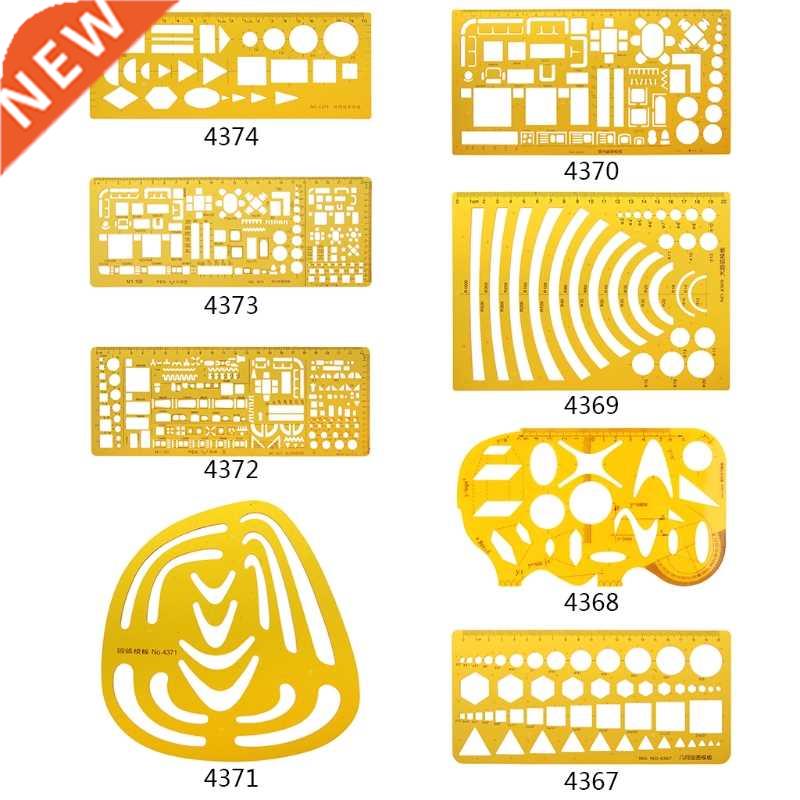 1pc K Resin Circles Squares Triangle Geometric Template Rule