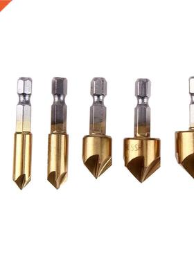 6pcs 6-19mm Metric Countersink Bit 90 Degree Steel Bits Cham