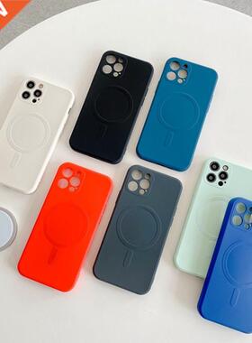 Luxury Magnetic Liquid Silicone Case for iPhone 12 Pro Max