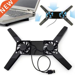 Dual Cooling Fan Laptop Computer Support Notebook Stand Desk