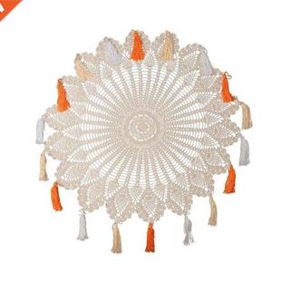 Lace Doilies Boho Vintage Woven Crochet Round Table Handmade
