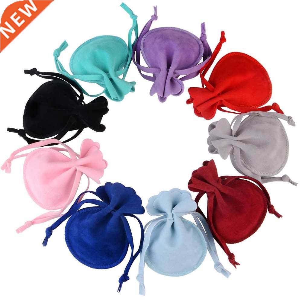 10pcs/Lot Round Velvet Bag 7x9 9x12cm Jewelry Organizer Dust