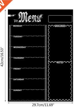 Magnetic Refrigerator Chalkboard,Weekly Menu, Meal Planner,