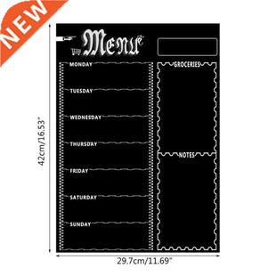 Magnetic Refrigerator Chalkboard,Weekly Menu, Meal Planner,