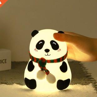 Lamp Panda USB Led Touch Silicone Rechargeable Senso Cartoon