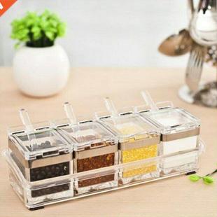 Organizer Storage Boxes Kitchen Jar Box Spices Tra Seasoning