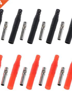 10Pcs Insulated Shrouded Safety 4MM Banana Jack Socket Solde