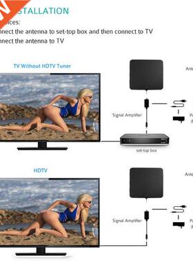 Thin Flat Indoor Antenna HD High Def TV HDTV 1080P 4K DTV Di