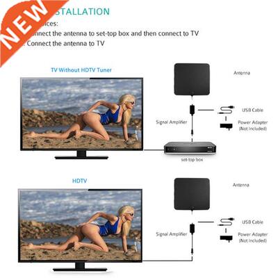 Thin Flat Indoor Antenna HD High Def TV HDTV 1080P 4K DTV Di