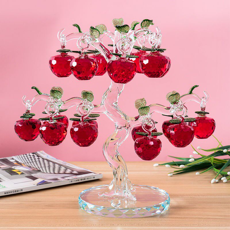 crystal apple tree christmas eve christmas gift fortune tree