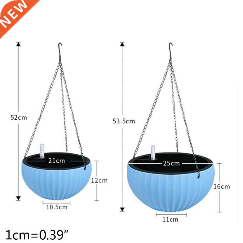 Hanging Planter Semi-Circular Flowerpot Self-Absorbing Plant