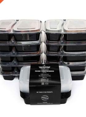 10 Pcs Plaic Reusable Bento Box Meal orage Food Prep Lun