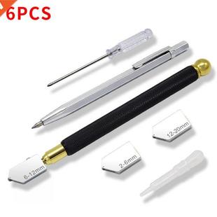 6Pcs/Set Professional Glass Cutter Diamond Tile Carbide Scri