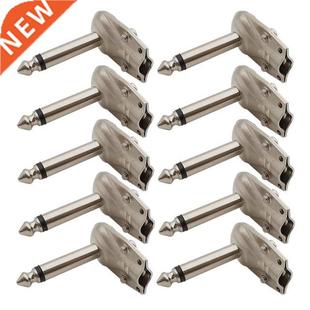 Mono Connector 6.35mm Inch Angle Jack 10Pcs Pole Right