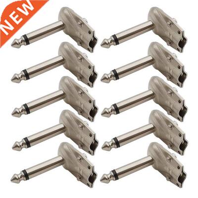 10Pcs Right Angle 6.35mm 1/4 Inch 2 Pole Mono Jack Connector