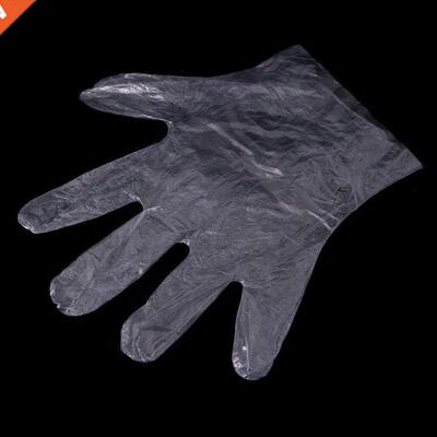100Pcs Clear Disposable Gloves Cooking Cleaning Kitchens Foo