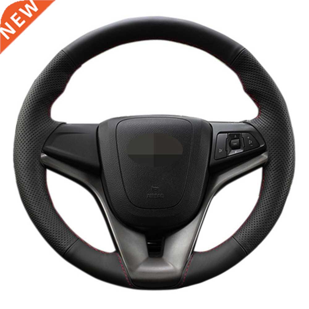 Black Steering Wheel ver Hand-Stitched Soft Artificial Leath