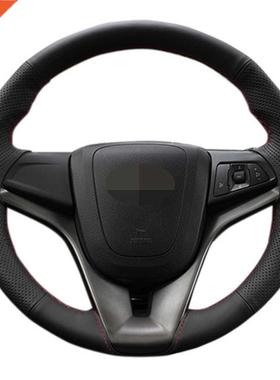 Black Steering Wheel ver Hand-Stitched Soft Artificial Leath