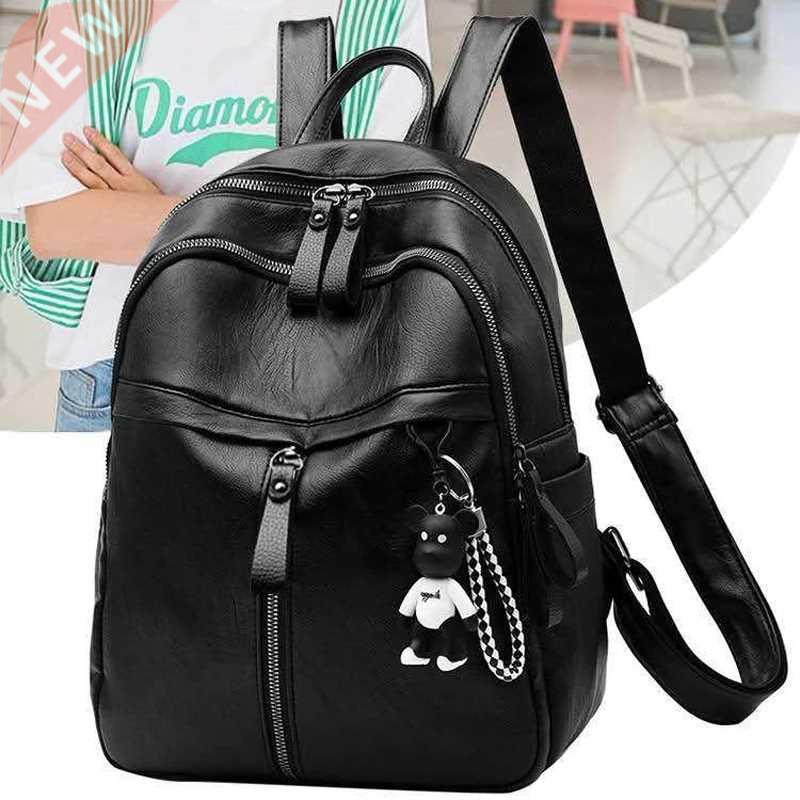 2021 New Fashion Woman Backpack High Youth PU Leather Backpa