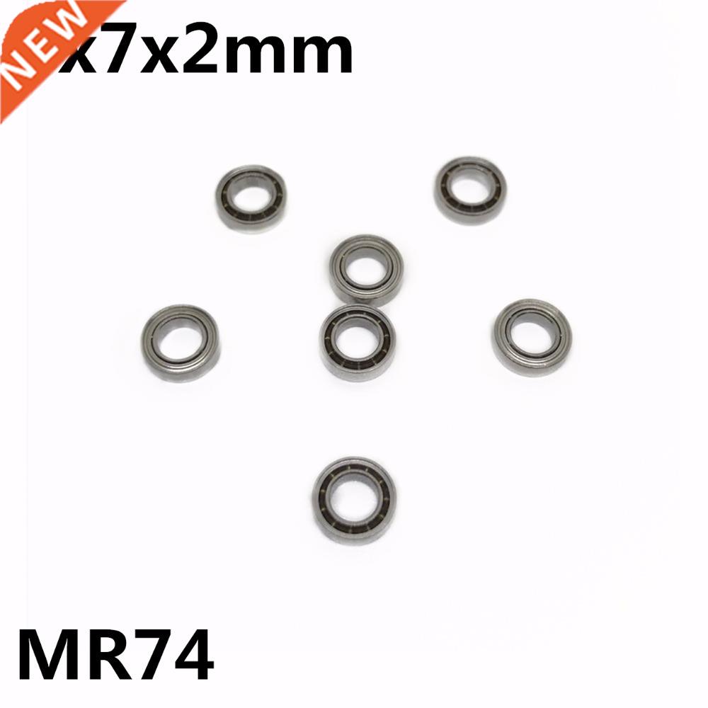 10Pcs MR74 open 4x7x2 mm Deep groove ball bearing Miniature