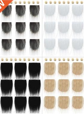 12x Handmade Pre-Cut Gnome Beard Wooden Balls Faux Fur Fabri