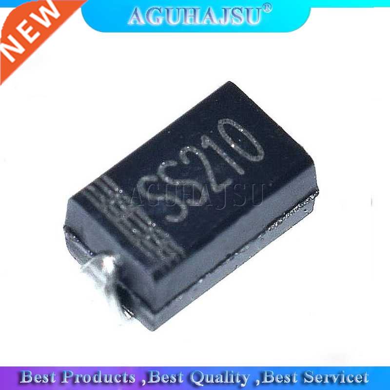 100PCS SS210 100V 2A SMA SR2 100 DO-214AC SMD