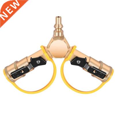 1/4 Inch RV Propane Quick Connect Y-Splitter apter With Sh