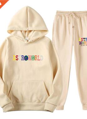 TRAVIS SCOTT ASTROWORLD Hoodies Letters Print Sweatshirt+Swe