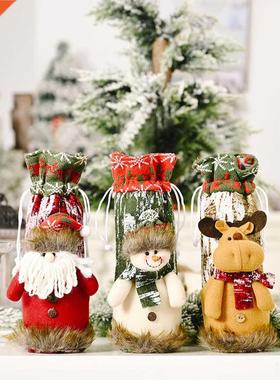 Merry Xmas Decorations Christmas Wine Bottle Cover Dinner Pa