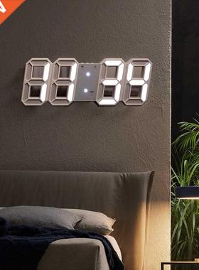 Portable Led Digital Wall Clock Date Time Temperature Nightl