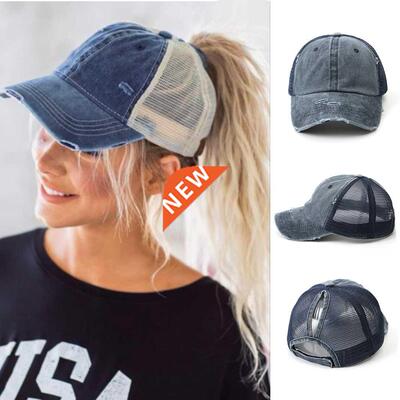 Vintage tail Baseball Cap Women Adjustable Snapback Hat Mesh