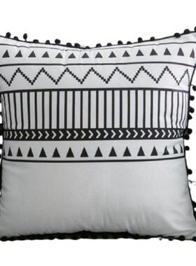 Pillow Case Velvet Boho Tassels Cushion Cover Sofa Car Bedro