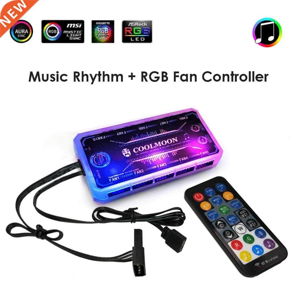 COOLMOON RGB Controller For Case LED Lighting 6Pin 5V RGB Fa