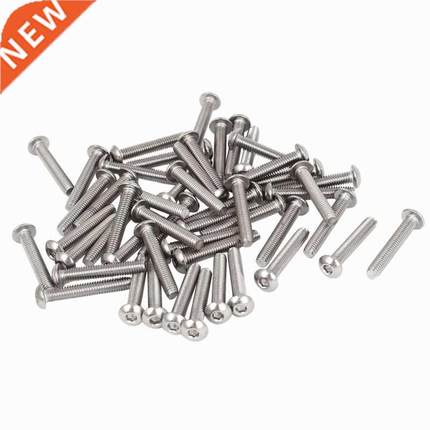 0.7mm Pitch M4x25mm Hex Socket Button Head Bolts Screws 50 P