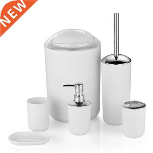 6-piece bathroom accessory set with a variety of cor optio