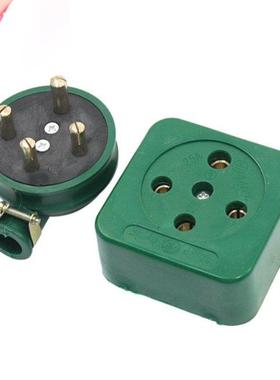Green Round Pin 3 Phase 4 Wire 3P4W Industrial Socket Set 25