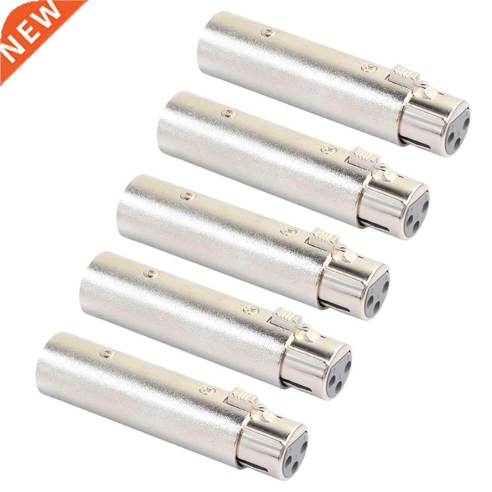 5x XLR 3Pin Male to Female Adapter Plug Socket Cable Connect