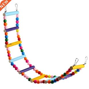 Pets Birds Wooden Ladders Connected with Colorful Balls and
