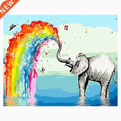 Paint By Numbers Kit For Adults & Kids,Elephant  Pai