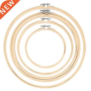 Round Cross Hoop set Fra Embroiy Wood Machine 5Pcs Stitch