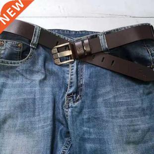 High Quality Belt for Men Luxury Vintage Genuine Leather Met