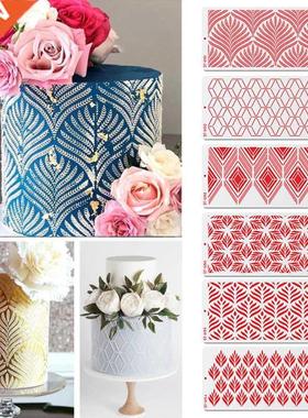 Cake Decorating Tool Wheat Spike Pattern Cake Stencil Plasti