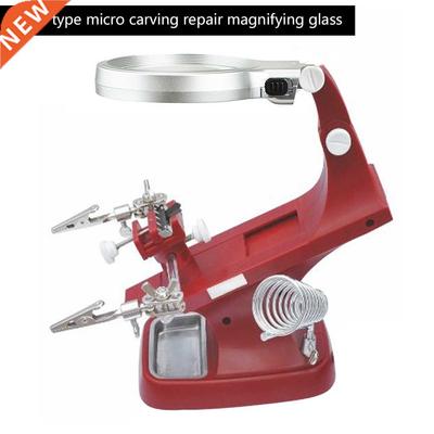 3X 4.5X 10 LED Illuminated DeskMagnifier Helping Hand Auxili